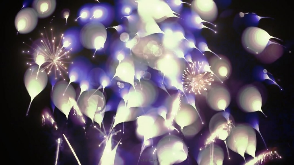 梦幻的散景烟花