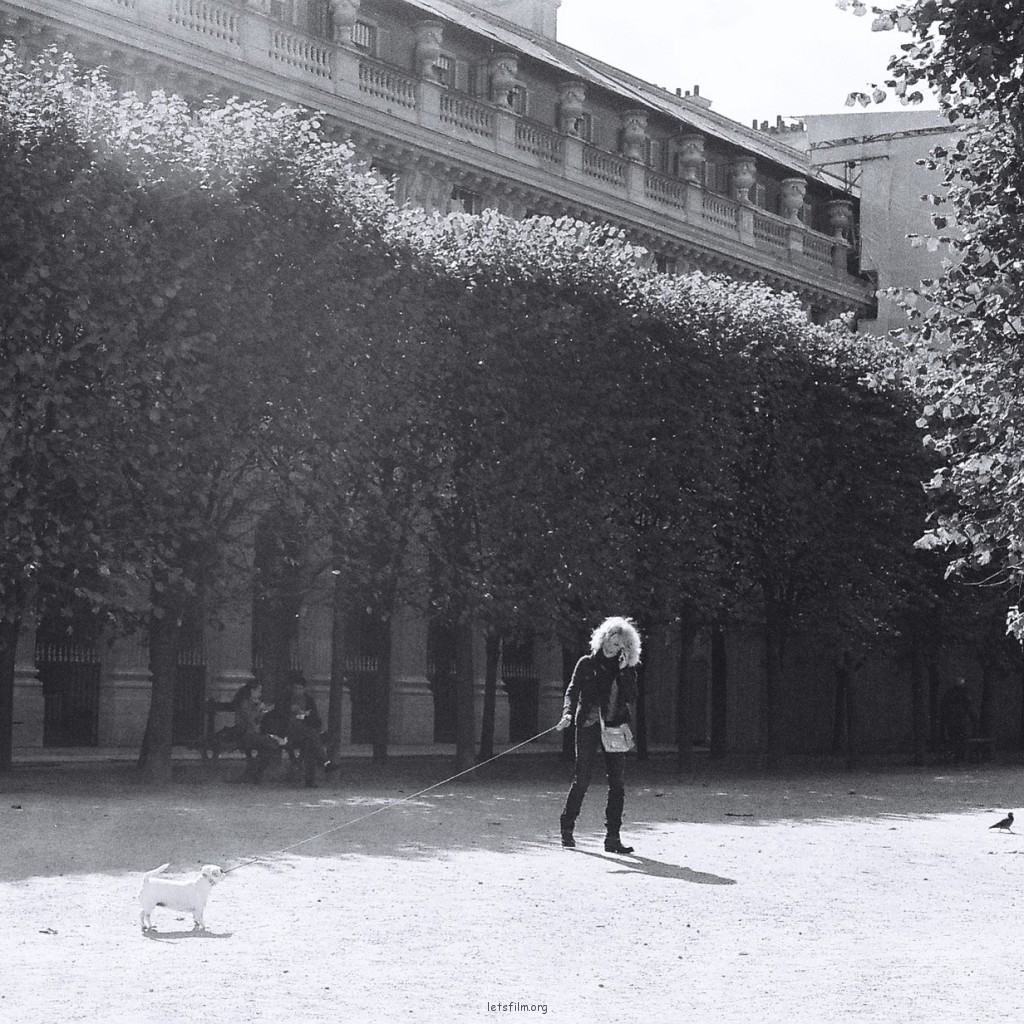 Woman & her dog at Royal Garden